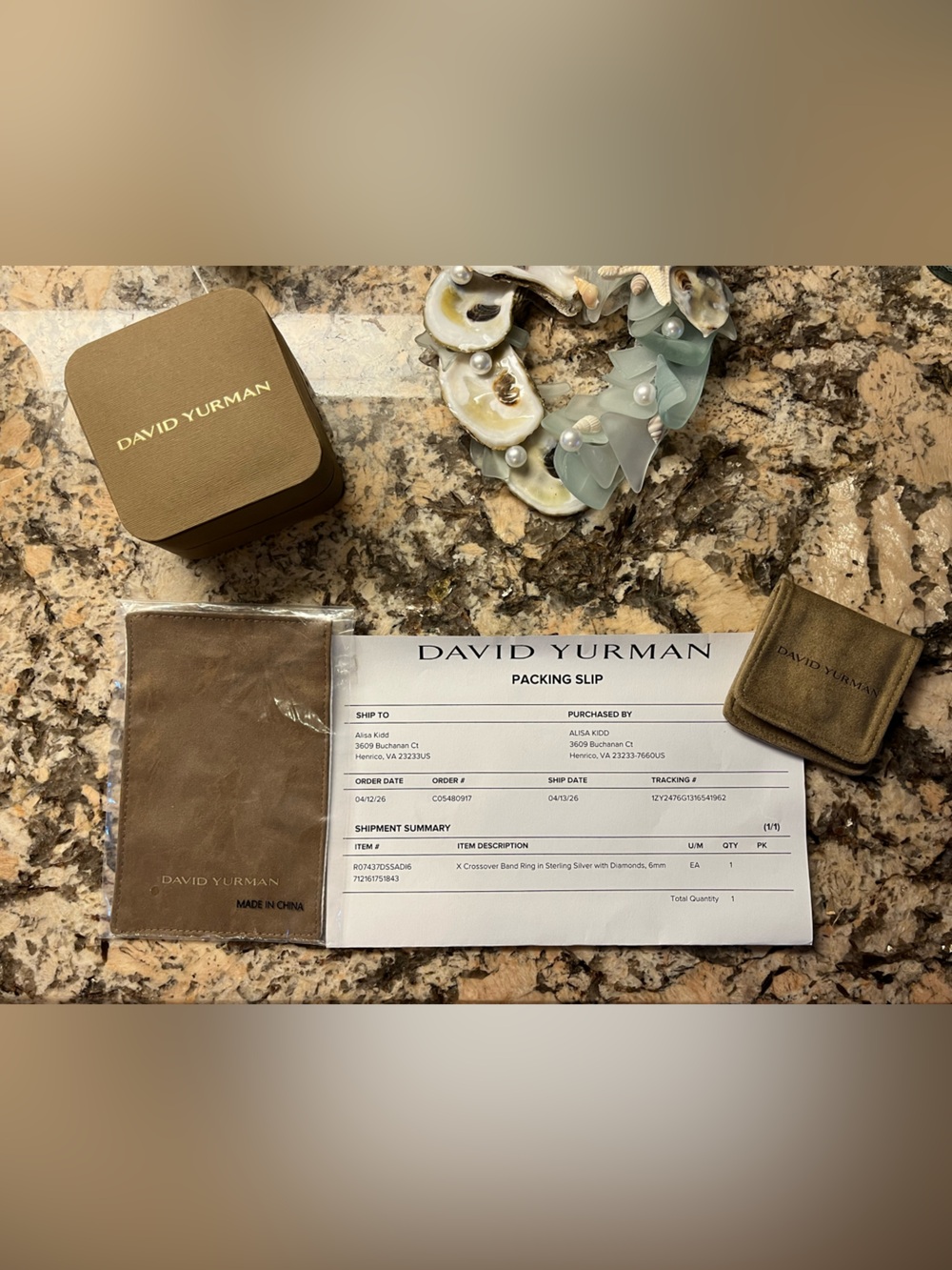 🎀DAVID YURMAN🎀 X Crossover Band w/Diamonds! NWT! Size 6!